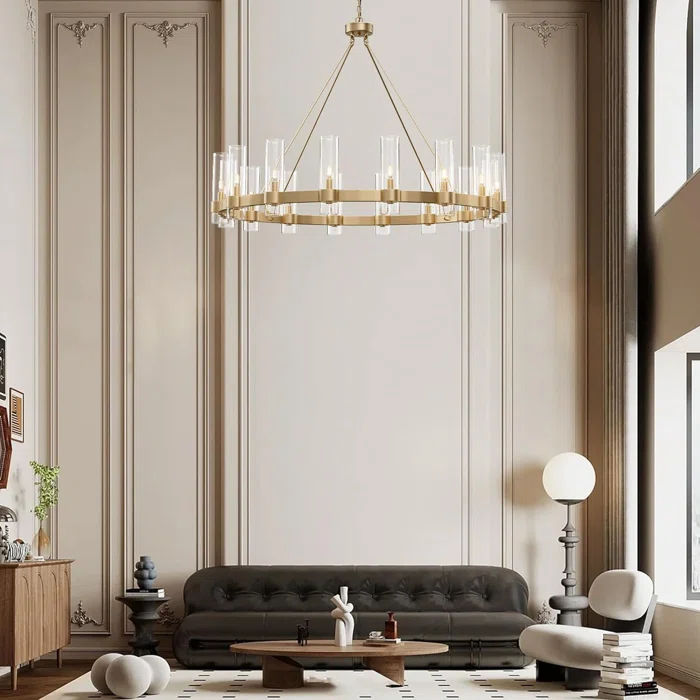 Dhmendar+16+-+Light+48''+Glass+LED+Wagon+Wheel+Chandelier (1)